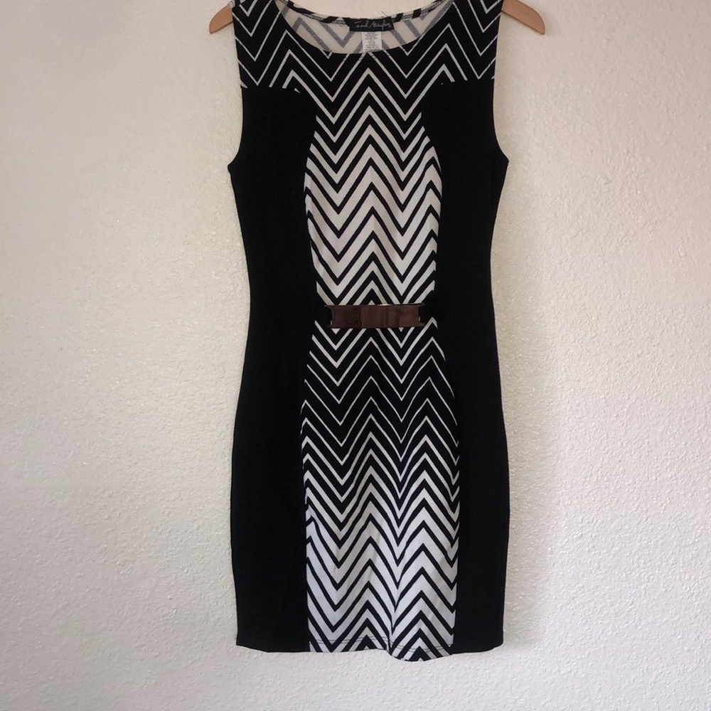 Black and White Chevron Dress